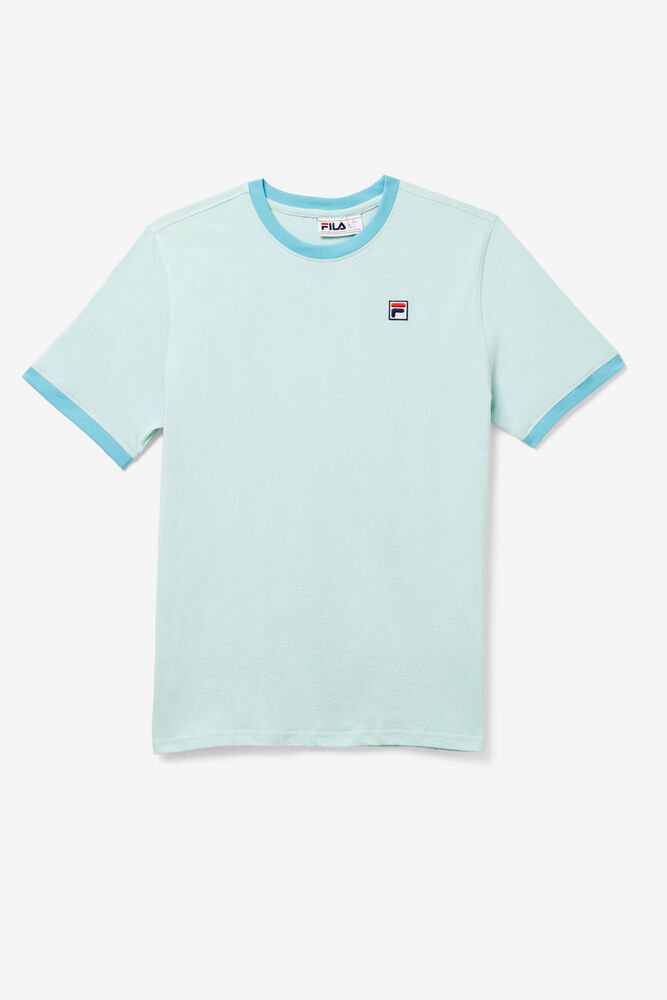 Fila Marconi Ringer Blue T-Shirt Mens - NZ 41203-ITYD